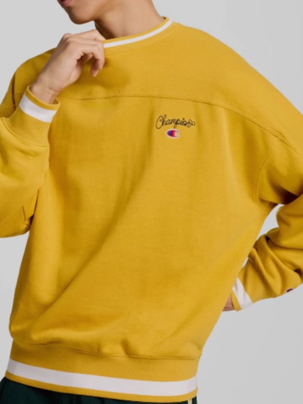 Champion Men's University Small Script Loose Crewneck Sweatshirt- NWT